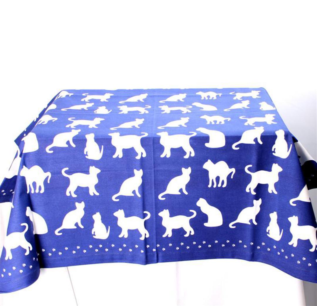 Shadow Cats table throw 100cmx100cm royal Code: T/C-SH/CAT/ROY CLEARANCE image 0